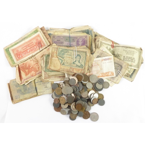 594 - SELECTION OF WELL USED, MAINLY EUROPEAN BANK NOTES, EARLY 20TH CENTURY AND LATER, including also JAP... 