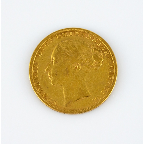 110 - QUEEN VICTORIA GOLD FULL SOVEREIGN, young head, 1876