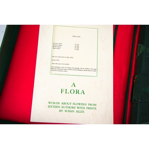 336 - LETTERPRESS/FINE PRESS. SUSAN ALLIX - A Flora Words about Flowers from sixteen Authors, with prints ... 