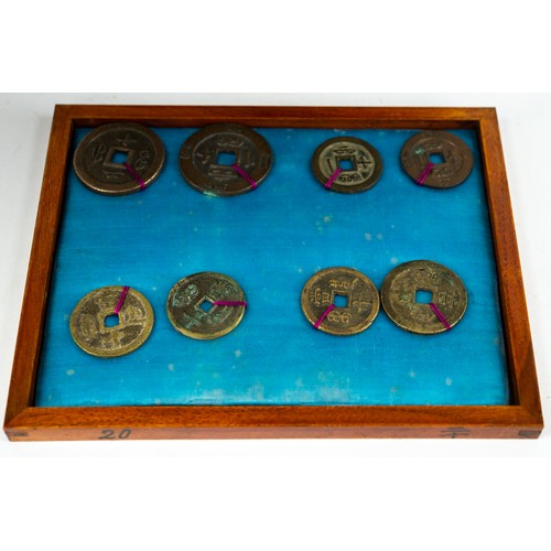 7 - LATE 19TH/EARLY 20TH CENTURY COLLECTION OF APPROXIMATELY 472 CHINESE COINS, housed in the CHINESE HA... 