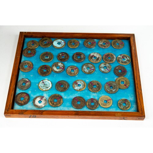 7 - LATE 19TH/EARLY 20TH CENTURY COLLECTION OF APPROXIMATELY 472 CHINESE COINS, housed in the CHINESE HA... 