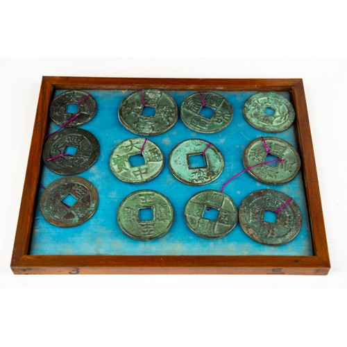 7 - LATE 19TH/EARLY 20TH CENTURY COLLECTION OF APPROXIMATELY 472 CHINESE COINS, housed in the CHINESE HA... 