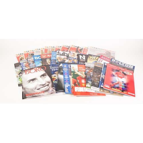 39 - MANCHESTER UNITED FOOTBALL PROGRAMMES 1999-2000, FULL SET, and 20 AWAY PROGRAMMES; and 2003-04 FULL ... 