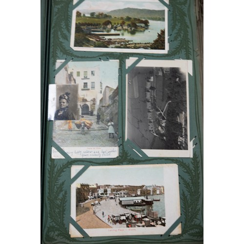 34 - EARLY 20th CENTURY ALBUM CONTAINING APPROXIMATELY 380, MOSTLY TOPOGRAPHICAL POSTCARDS