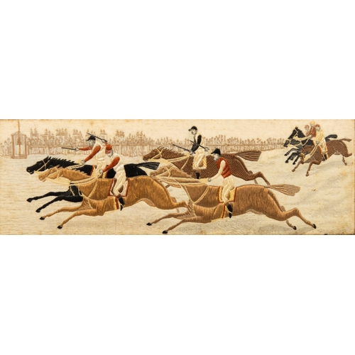 TWO SETS OF THREE COLOUR STEVENGRAPHS, comprising:‘The Start’‘The ...