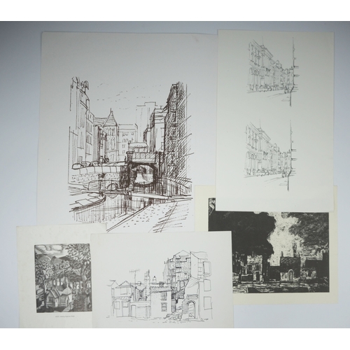 8 - NORMAN C JAQUES (1926-2014) PRINTS, mostly black and white Various, including ‘1st Lithograph, 1948?... 