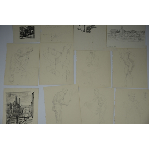 27 - FROM THE STUDIO OF WORKS OF NORMAN JAQUES (1922-2014) SMALL COLLECTION OF SMALLL UNSIGNED WORKSVARIO... 