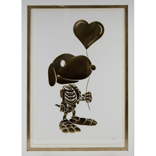 31 - ALESSANDRO PAGLIA (1980) ARTIST SIGNED LIMITED EDITION EMBOSSED GILT PRINT‘Heart of Gold’ (26/195) w... 