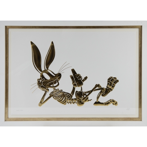 32 - ALESSANDRO PAGLIA (1980) ARTIST SIGNED LIMITED EDITION EMBOSSED GILT PRINT‘Gold Karat’ (48/195) with... 