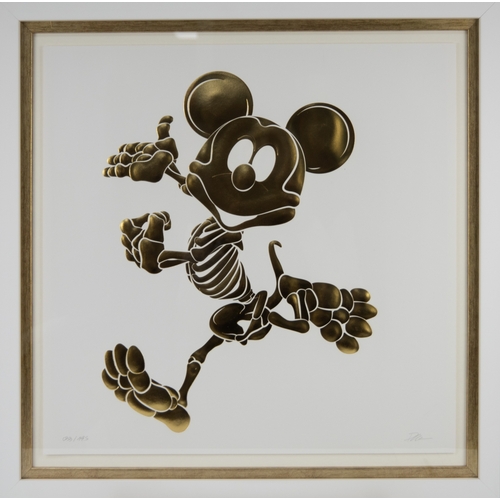 33 - ALESSANDRO PAGLIA (1980) ARTIST SIGNED LIMITED EDITION EMBOSSED GILT PRINT‘Gold Rush’ (33/195) with ... 