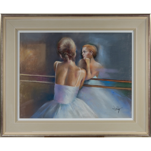 35 - DOMINGO (MODERN) PASTEL‘Descansando II’ Signed, titled to gallery label verso19” x 25” (48.2cm x 63.... 