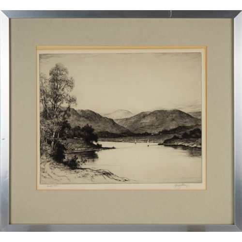 371 - JOHN FULLWOOD ARTIST SIGNED ETCHING ‘Loch Etive’ 9 ½” x 12” (24.1cm x 30.5cm) PAIR OF SMALLER ETCHIN... 