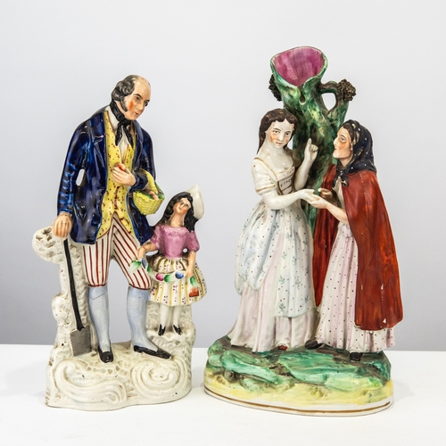 108 - EARLY 19TH CENTURY JOHN WALTON, STAFFORDSHIRE FIGURE 'WIDOW', marked on a tablet verso, titled to th... 