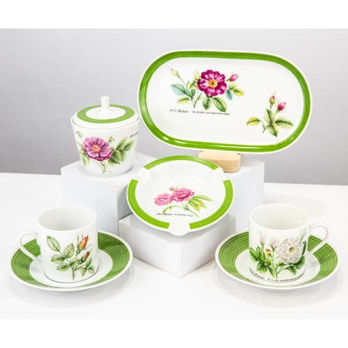 74 - SET OF TEN HUTSCHENREUTHER, GERMAN PORCELAIN COFFEE CUPS AND SAUCERS, and the MATCHING SUGAR BOWL AN... 