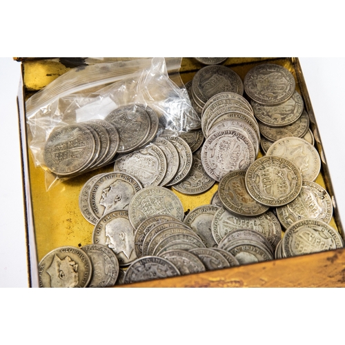 15 - SEVENTY-FIVE GEORGE V SILVER HALF CROWNS, all pre-1947, all showing degrees of wear to high spots, s... 