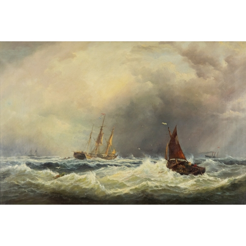 179 - GEORGE GREGORY (1849-1938)OIL PAINTING ON CANVAS'A Fresh Breeze off Portland, Dorset'Signed & da... 