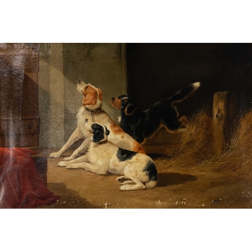 181 - JOHN GIFFORD (LATE NINETEENTH/EARLY TWENTIETH CENTURY) OIL PAINTINGS ON CANVAS, A PAIR Barn interior... 