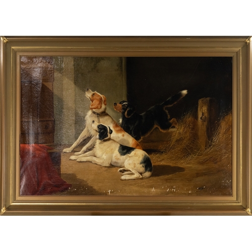 181 - JOHN GIFFORD (LATE NINETEENTH/EARLY TWENTIETH CENTURY) OIL PAINTINGS ON CANVAS, A PAIR Barn interior... 