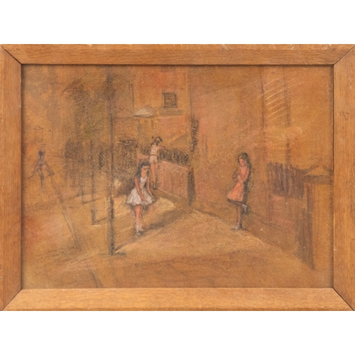 175 - MAURICE FEILD (1905 - 1988) OIL PAINTING ON BOARD Kate in a Pink Dress Signed and titled verso 4 1/4... 