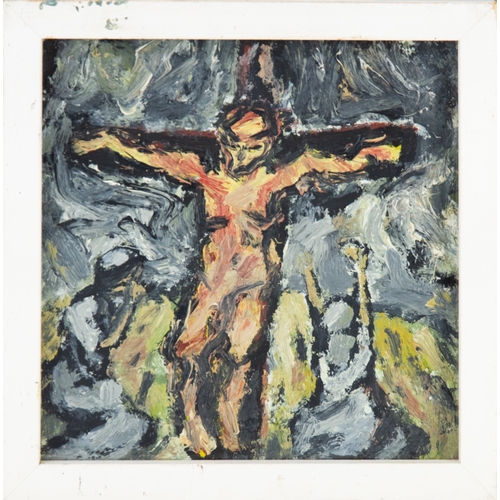 146 - BARRY DE MORE (1948-2023) TWO IMPASTO OILS ON BOARD‘St George and the Dragon, (after Titian), 2012 1... 