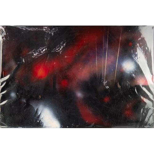 154 - DAVID WILDE (1918-1974) ACRYLIC ON CARD‘The Seekers-With Levenshulme Church Standing Defiant, the Ni... 