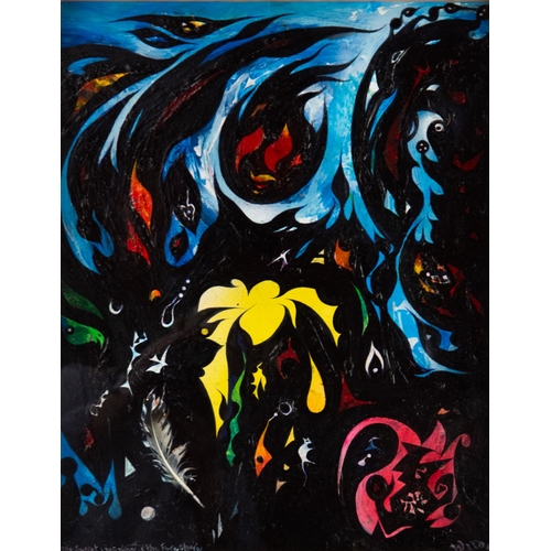 151 - DAVID WILDE (1918-1974) ACRYLIC ON BOARD ‘The Secret Language of the Foreshore’ Signed and titled an... 