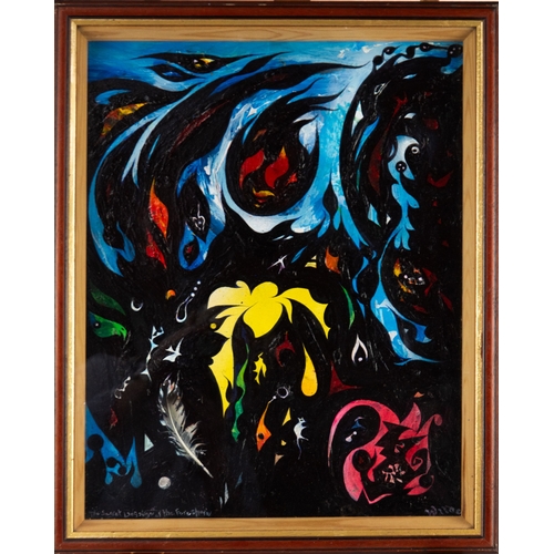 151 - DAVID WILDE (1918-1974) ACRYLIC ON BOARD ‘The Secret Language of the Foreshore’ Signed and titled an... 