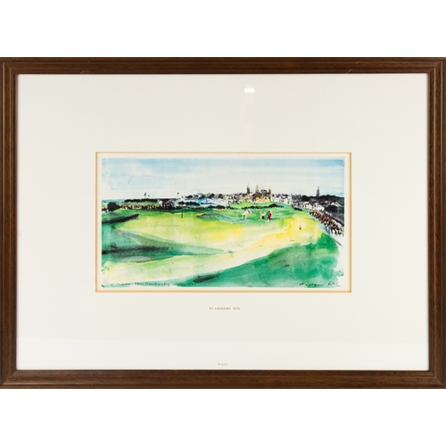 136 - After HAROLD RILEY (1934-2023)LIMITED EDITION COLOUR PRINT from a WATERCOLOUR'St Andrews Open Champi... 