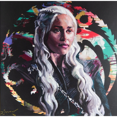 278 - ZINSKY (MODERN) ARTIST SIGNED LIMITED EDITION COLOUR PRINT‘Mother of Dragons’, (43/95), with certifi... 
