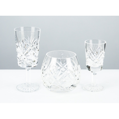 98 - THIRTY PIECE CAVAN, IRISH PART TABLE SERVICE OF DRINKING GLASSES, comprising: 12 SHERRY GLASSES, 5 S... 