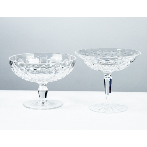 83 - FIVE WATERFORD CUT GLASS PEDESTAL BON BON DISHES, including a PAIR, 4 ½” (11.4cm) high, 6 ¼” (15.9cm... 