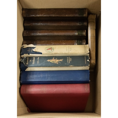 54 - James Boswell - The Life of Samuel Johnson, printed J Richardson & Co 1823, 4 vol, bound in peri... 