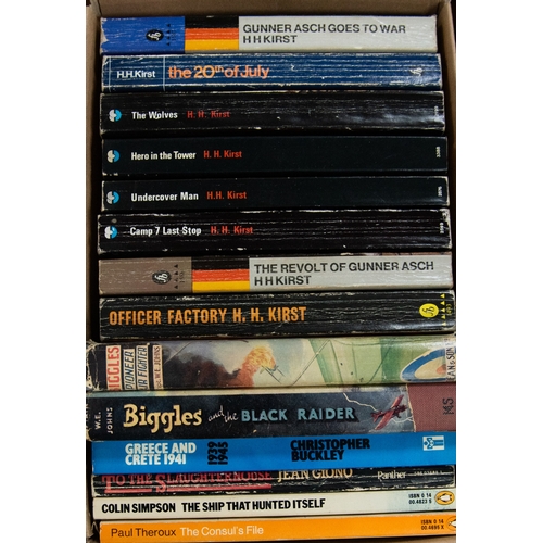 27 - A group of 8 MASS MARKET PAPERBACK BOOKS, by H H Kirst, including volumes from the Gunner Asch serie... 