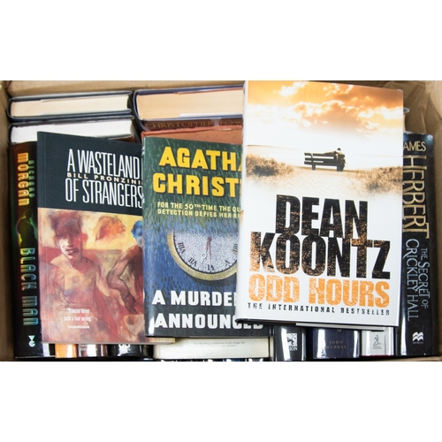 8 - A small group of mainly CRIME FICTION BOOKS, some HORROR various authors to PATRICIA WENTWORTH, AGAT... 