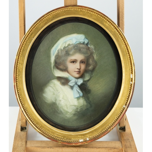 172 - ATTRIBUTED TO J EYRES AFTER RICHARD GOSWAYPASTEL, OVAL Bust portrait of the Marchioness of Hertford ... 