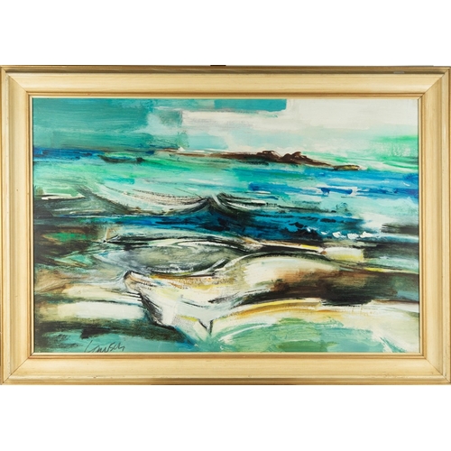 183 - KENNETH LAWSON (1920-2008) OIL PAINTING ON BOARD 'Whirlpool' Menton-Garavan, South of France Signed ... 