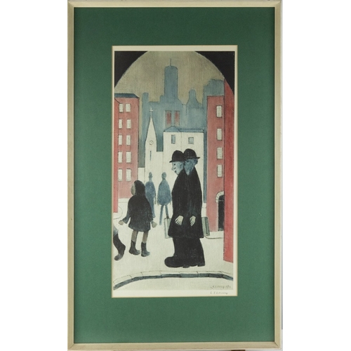200 - L S LOWRY ARTIST SIGNED LIMITED EDITION COLOUR PRINT Two Brothers, 1972, from an edition of 850Signe... 