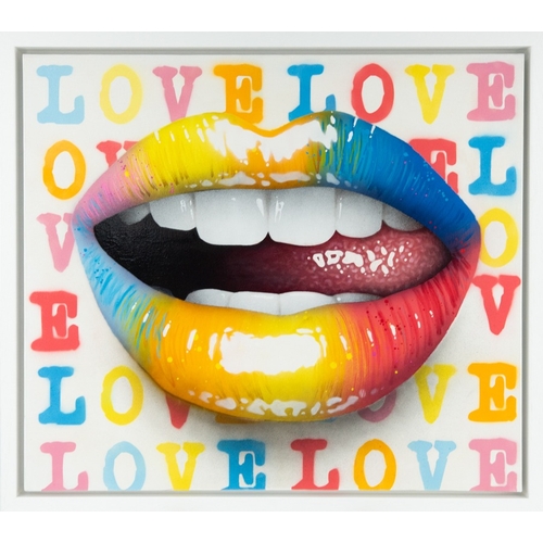 223 - RERUN (MODERN) MIXED MEDIA ON CANVAS 'You Got the Love' Signed, titled and gallery label to verso 32... 