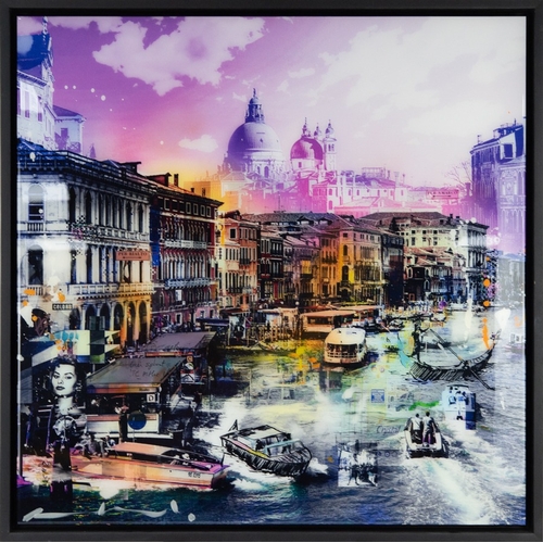 221 - PACO RAPHAEL (1975)EMBELLISHED DIGITAL MEDIA PRINT ON MANUFACTURED BOARD‘Bella Venezia’ Gallery stoc... 