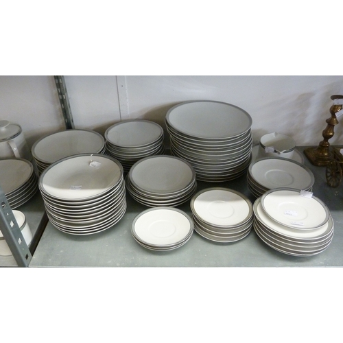 26 - THOMAS,  GERMAN WHITE CHINA TEA AND DINNER SERVICE, PRINCIPALLY APPROXIMATELY 100 PIECES FOR 14 PERS... 