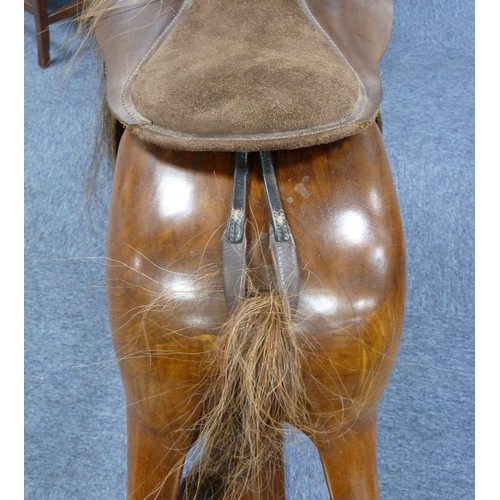12 - MODERN ROCKING HORSE SUPPLIED BY HERITAGE HORSES, MORTON, DERBYSHIRE 1998, with horse hair mane and ... 
