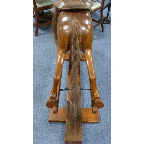 12 - MODERN ROCKING HORSE SUPPLIED BY HERITAGE HORSES, MORTON, DERBYSHIRE 1998, with horse hair mane and ... 