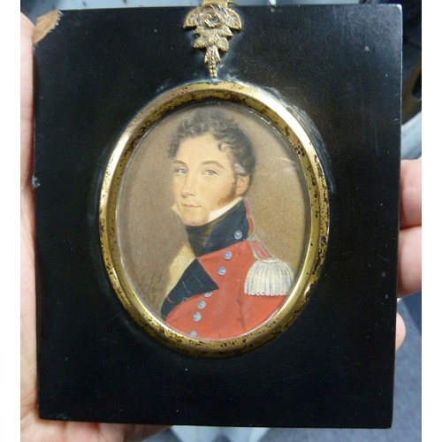 29 - TWO NINETEENTH CENTURY PORTRAIT MINIATURES, one by JOHN JUNIOR SMART, of an unidentified officer, pr... 