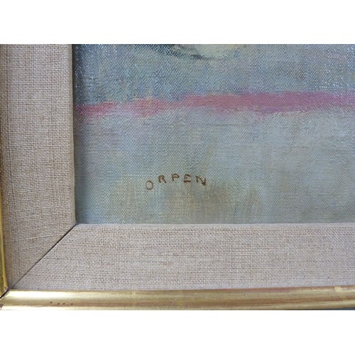 166A - ATTRIBUTED TO SIR WILLIAM ORPEN (1878-1931) OIL ON CANVAS‘The Tea Table’ Signed, titled to ‘The Fine... 