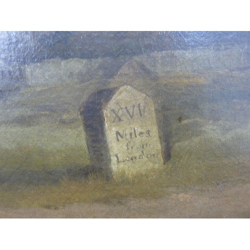 166B - JOHN NOST SARTORIUS (1759-1828)OIL ON RELINED CANVASMan on a bay horse riding with a terrier dog fol... 