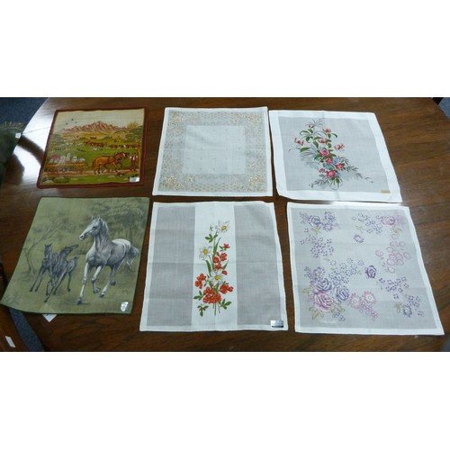 102 - 32 PRINTED SILK HANDKERCHIEFS, mainly floral, but some pictorial, approximately 12
