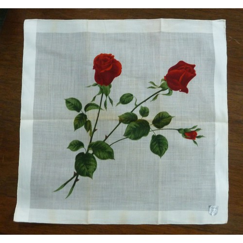 102 - 32 PRINTED SILK HANDKERCHIEFS, mainly floral, but some pictorial, approximately 12