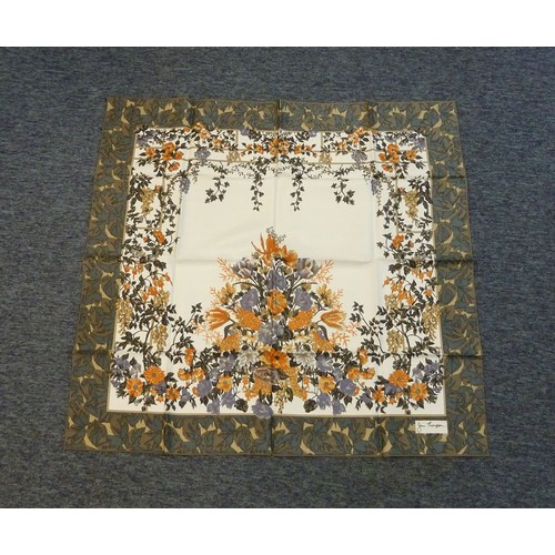 96 - HERMES PRINTED PURE SILK SCARF with 'Les Tuileries' design by Joachim Metz, 35