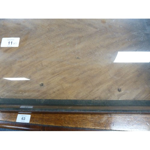 11 - TWO SIMILAR LATE VICTORIAN CHEMIST SHOP DISPLAY CASES, enclosed with rounded front glass lift up top... 