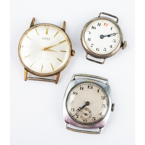 38 - SMALL EDWARDIAN SILVER CASED WRIST WATCH, the case stamped 925, London import mark 1904, makers SP, ... 